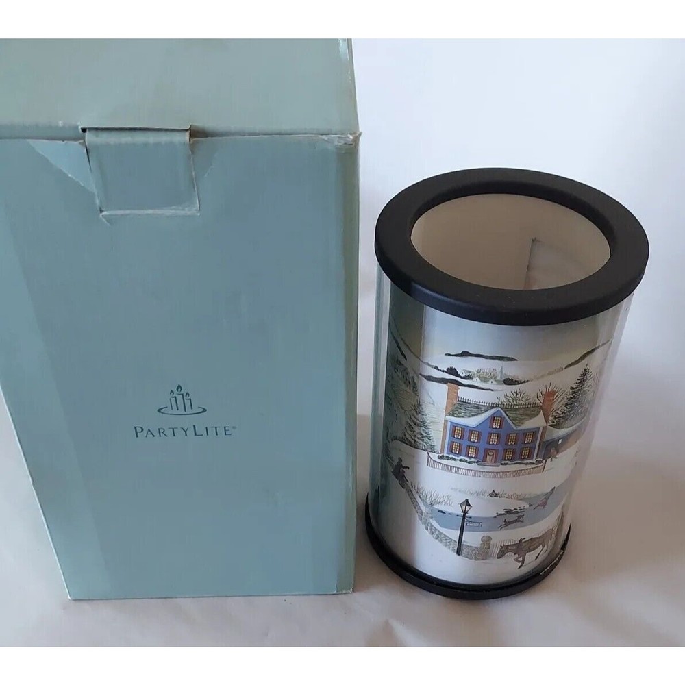 New PartyLite Express It Cylinder Votive Luminary Hurricane Candle Holder P9450
